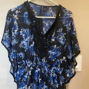 FLORAL PEPLUM TOP